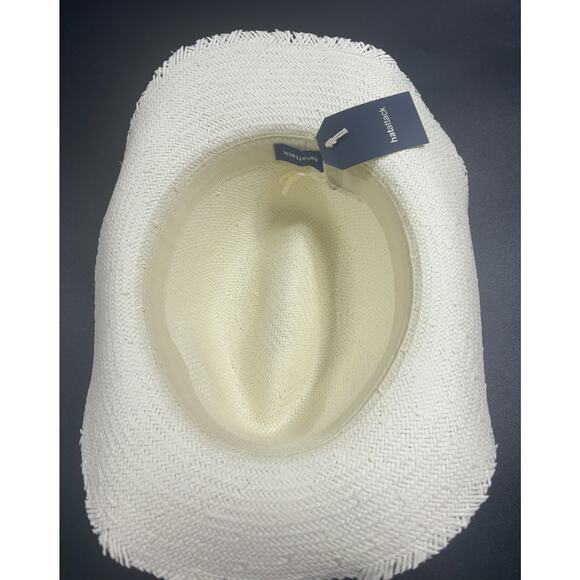 Hat Attack NWT Travel Packable Hat Chapeau Fringed Blanc/White MSRP $119‎ main image 5